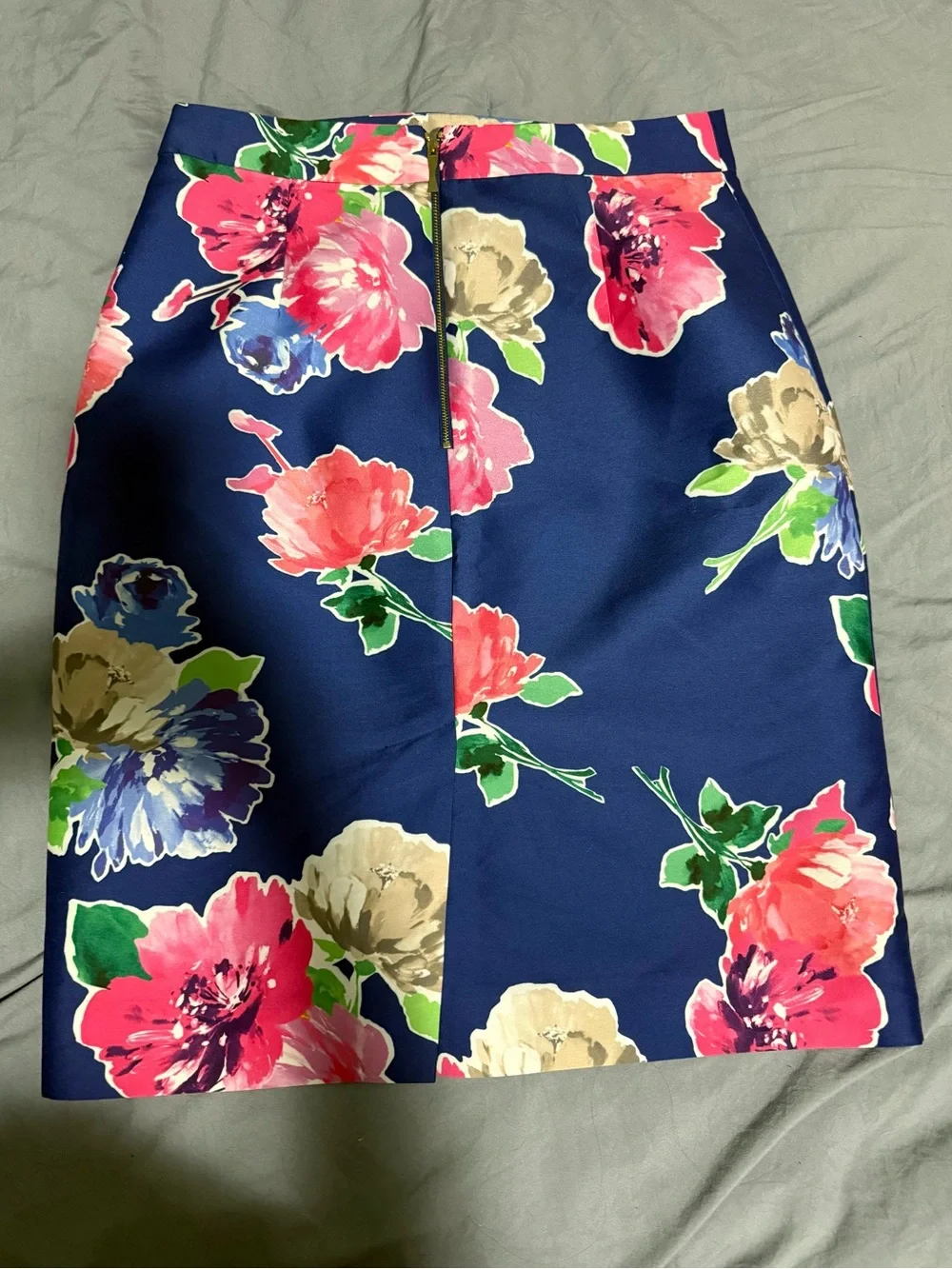 Kate spade skirt the rules blue floral pencil skirt 10